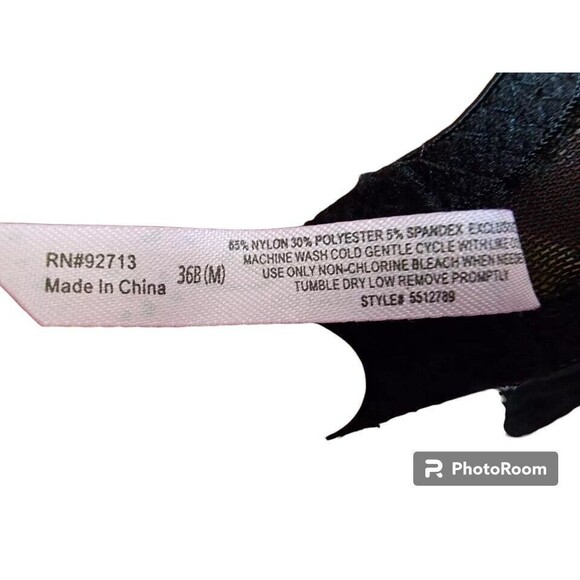 Native Intimates 36B Lace Bustier Black/Pink - Picture 8 of 8